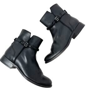 Frye Melissa‎ Seam Short Boots Leather Black Size US 6